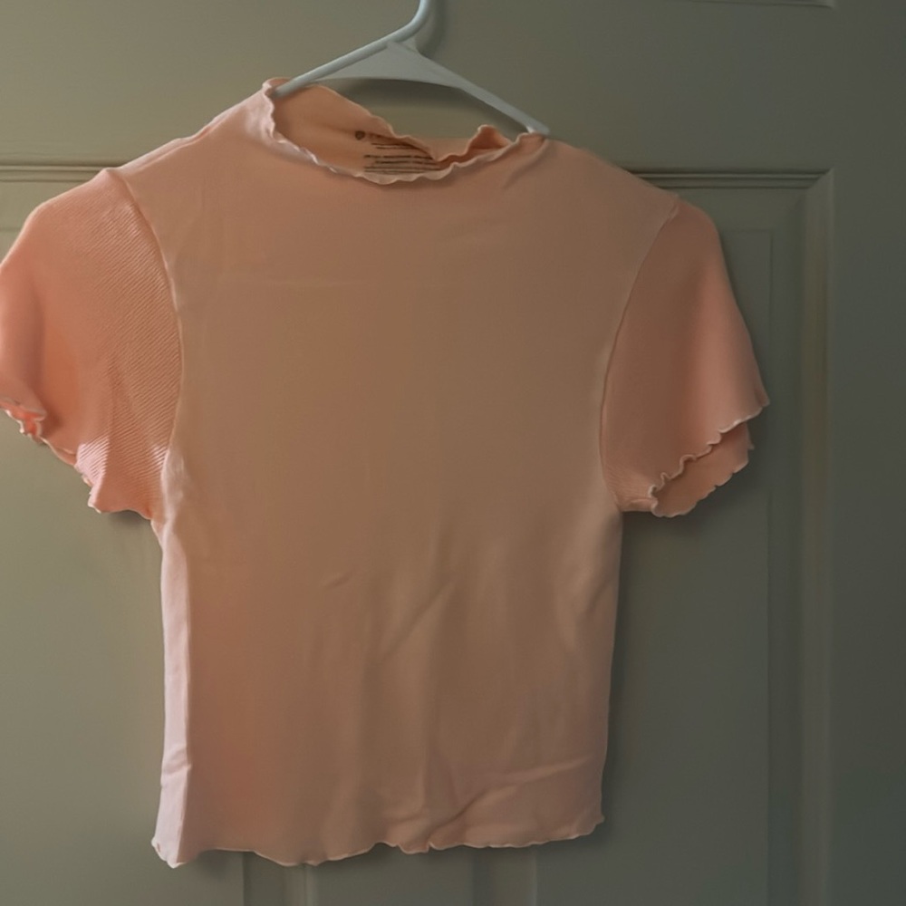 COPY - Free People movement lettuce edge, mock neck top, NWOT, XS/S, smoke free…